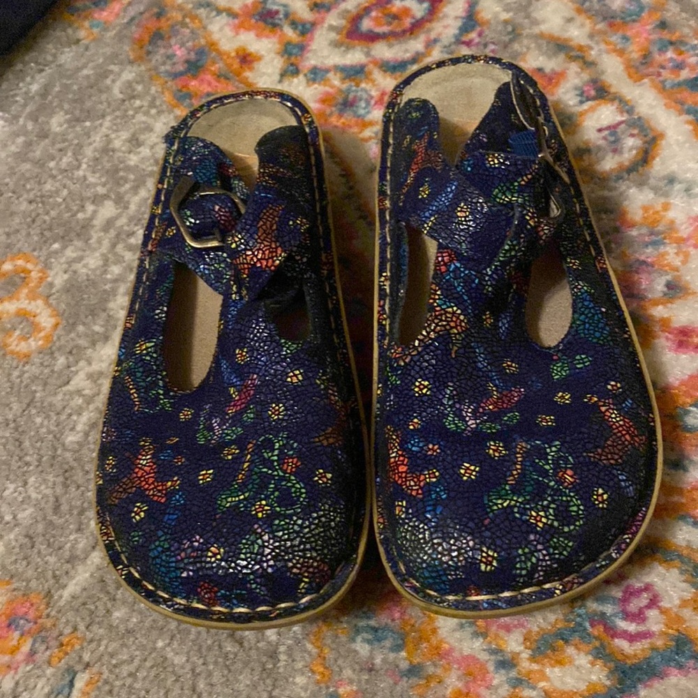 Blue womens clogs